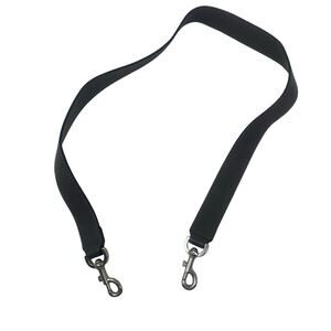 Fendi Black Wide Detachable Strap with Silver Clips